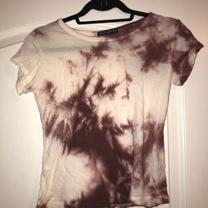 Red tie dye top