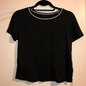 Black top with white detailing top from brandy