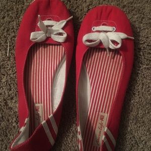 Red ballet flats