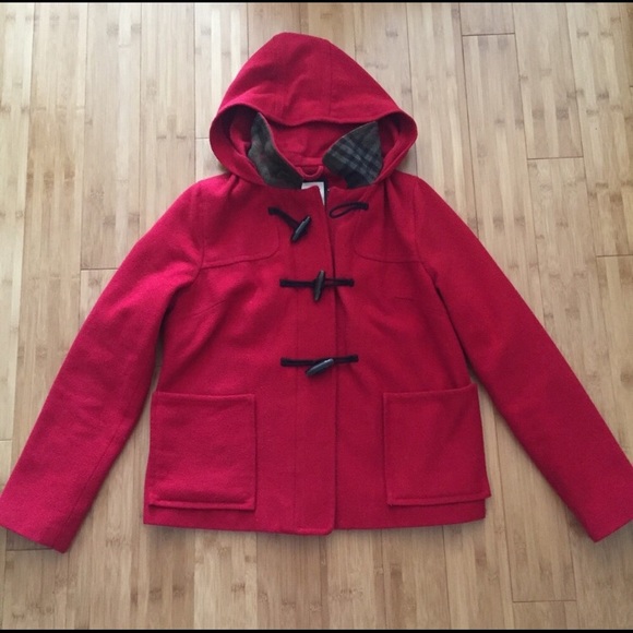 Old Navy Red Toggle Wool Coat - Picture 1 of 3