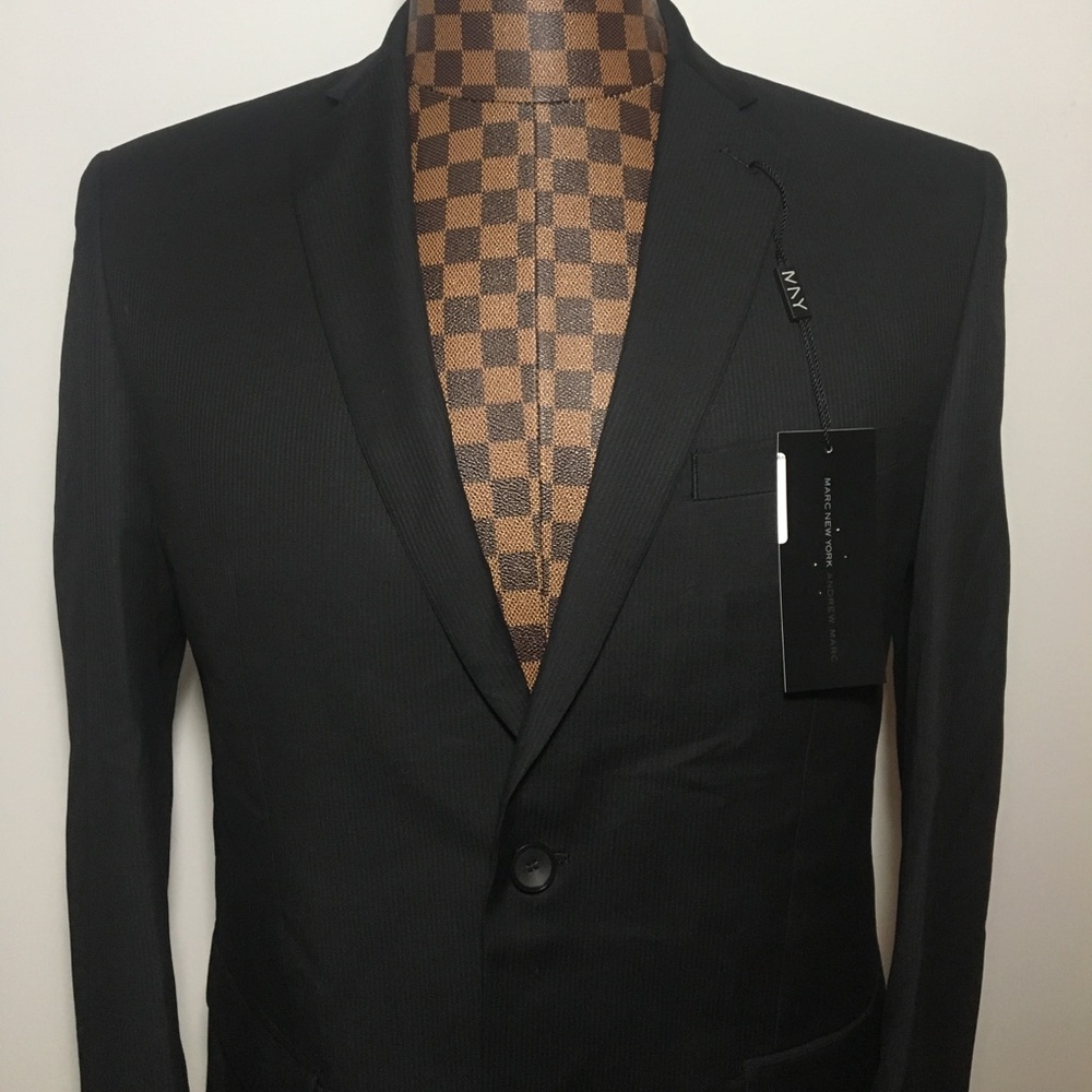 Marc New York-Andrew Marc Black 2Button Blazer 38R