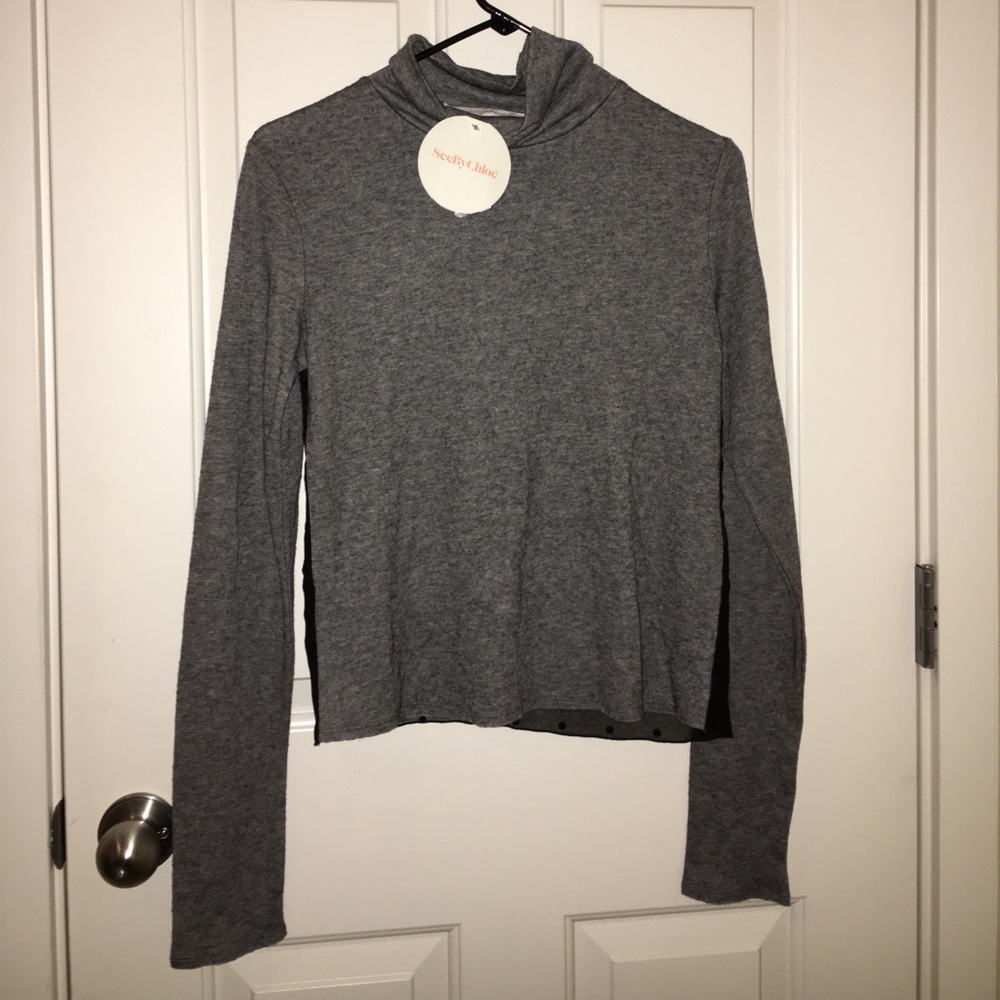 See By Chloe turtle neck sheer back