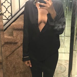 Zadig and Voltaire Black Long Sleeve Button Shirt