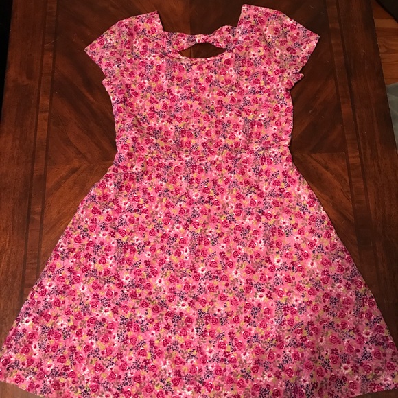PINK & BLUE FLORAL PRINT DRESSES - Picture 2 of 4