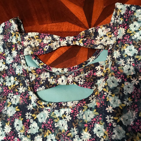 PINK & BLUE FLORAL PRINT DRESSES - Picture 4 of 4