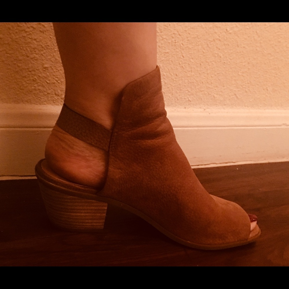 Lucky Suede open toe boots  ** Brand New**
