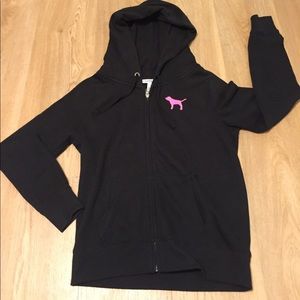Pink Victoria's Secret zip hoodie