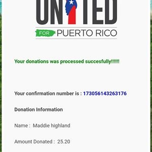 Donation Made to PR--Thanks to everyone!