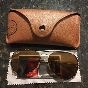 Brown Ray Ban Aviators Small