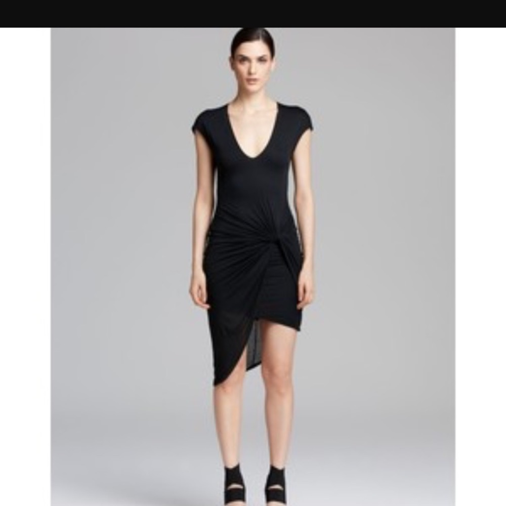 Helmut Lang Asymmetrical Jersey Dress Size M
