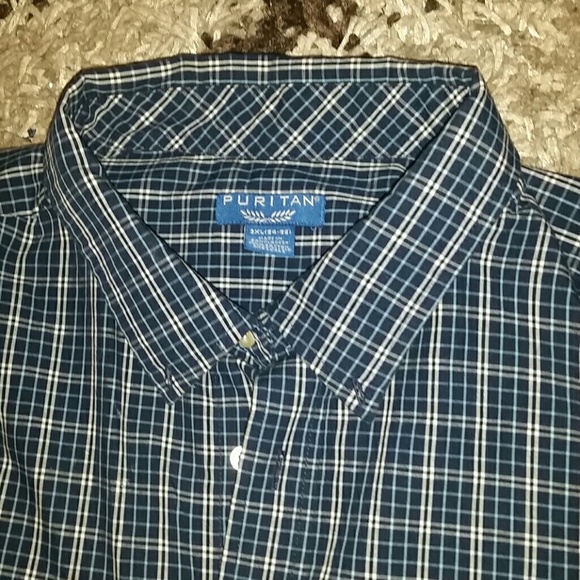 Men's Puritan Short Sleeve Plus Size Dress Shirt - Picture 2 of 4