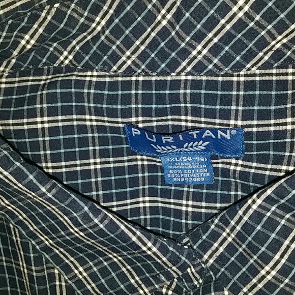 Men's Puritan Short Sleeve Plus Size Dress Shirt - Picture 3 of 4