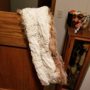 Fur lined winter headband