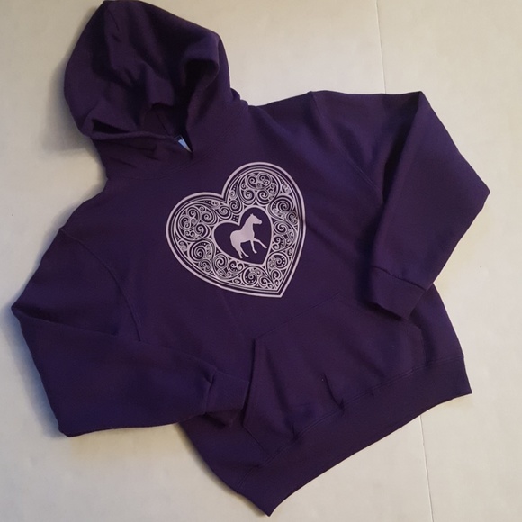 Purple Horse Heart Hoodie - Picture 2 of 7