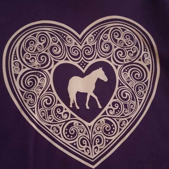 Purple Horse Heart Hoodie - Picture 3 of 7