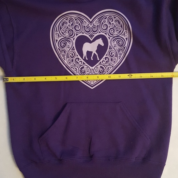 Purple Horse Heart Hoodie - Picture 6 of 7
