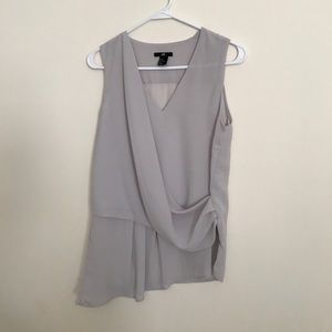 HM Sleeveless Shirt Blouse, Grey Color