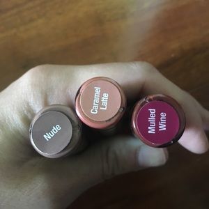 Lipsense Caramel latte, nude, mulled wine .