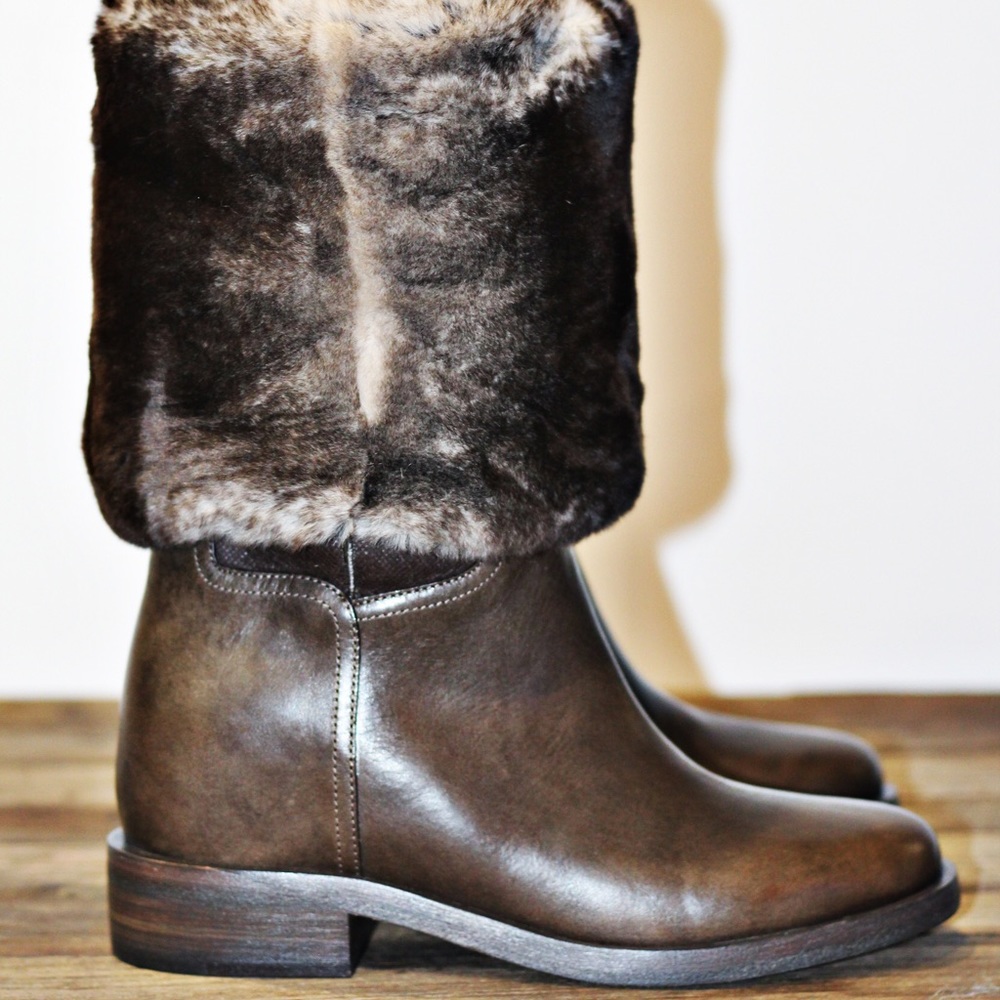 Chanel CC Fur Boots Fall 2016 - Picture 4 of 4