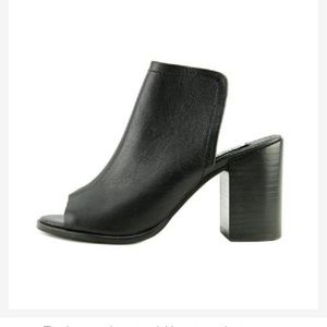 Steve Madden Nectar Black Peep Toe Mules