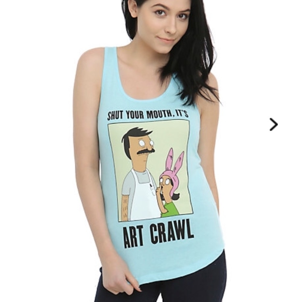 ISO Bob’s Burger Art Crawl Tank L XL Hot Topic subscription box DISO