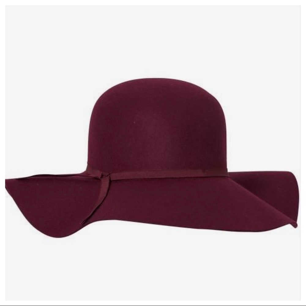 Burgundy bow tie floppy hat - Picture 5 of 5