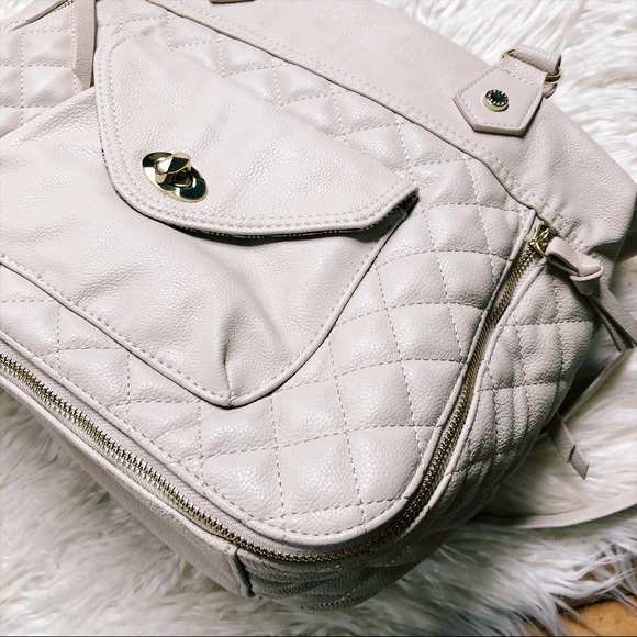 Cream quilted multifunctional purse | Steve Madden - Picture 2 of 8