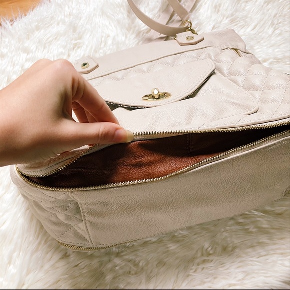 Cream quilted multifunctional purse | Steve Madden - Picture 3 of 8