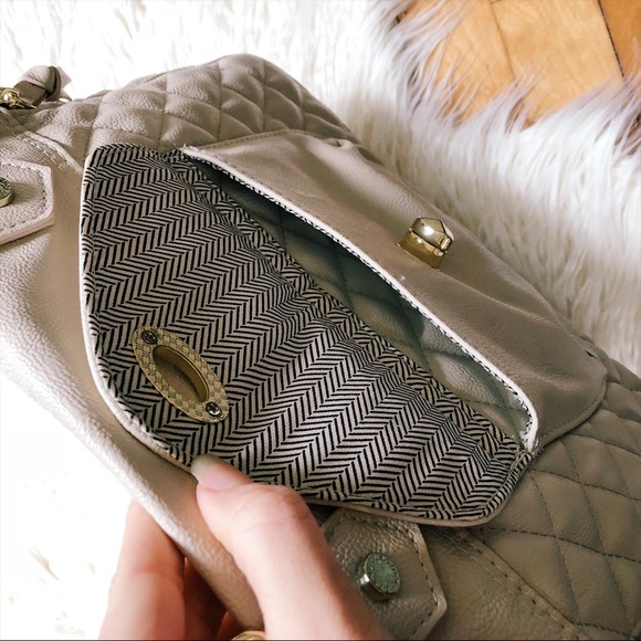 Cream quilted multifunctional purse | Steve Madden - Picture 4 of 8