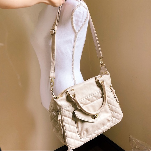 Cream quilted multifunctional purse | Steve Madden - Picture 8 of 8