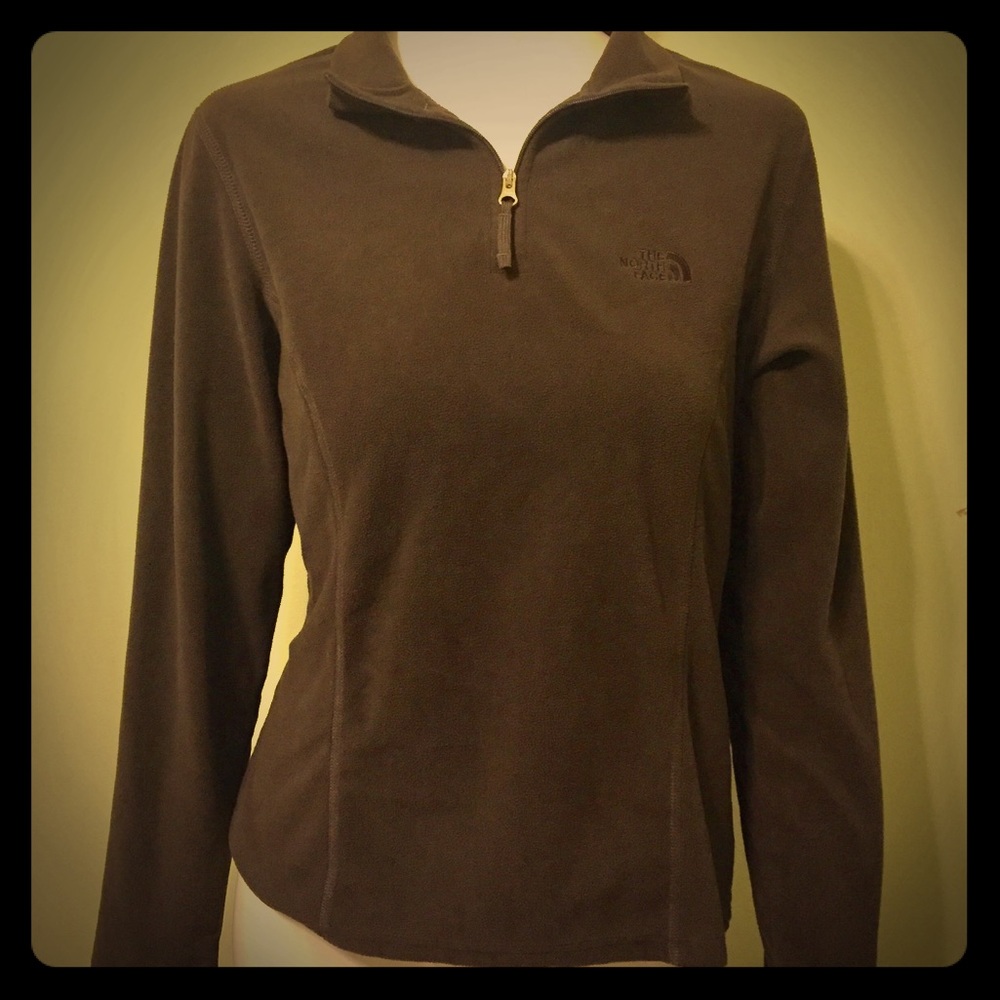 🍂🍁Closet staple! BROWN sz M TNF 1/4 Zip