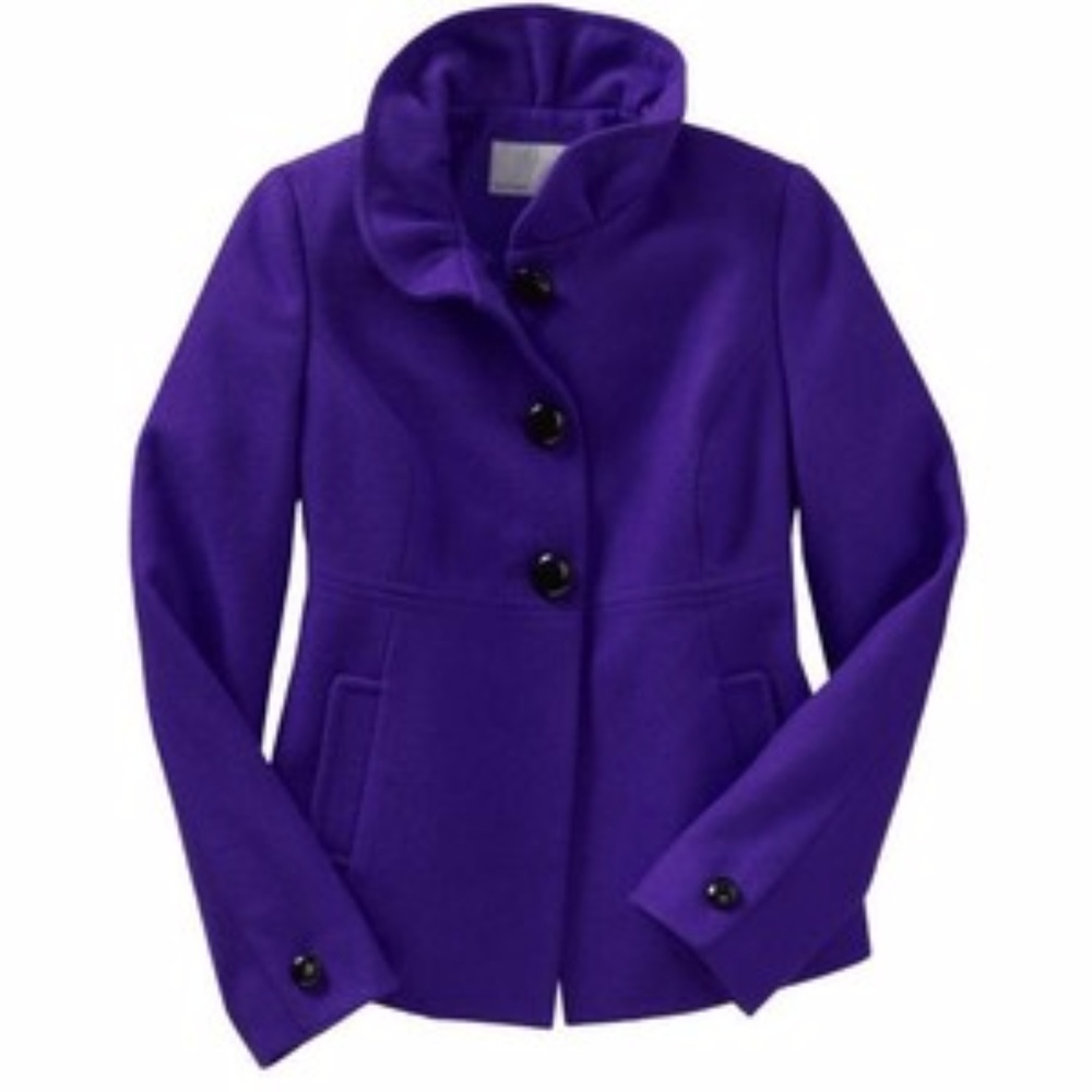 Old Navy Ruffle Collar Wool Peacoat