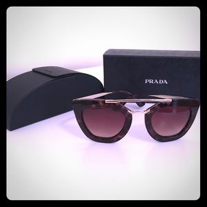 Prada women's cat's-eye sunglasses - tortoise