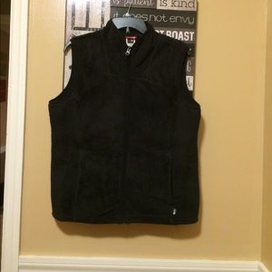 North face black fleece vest