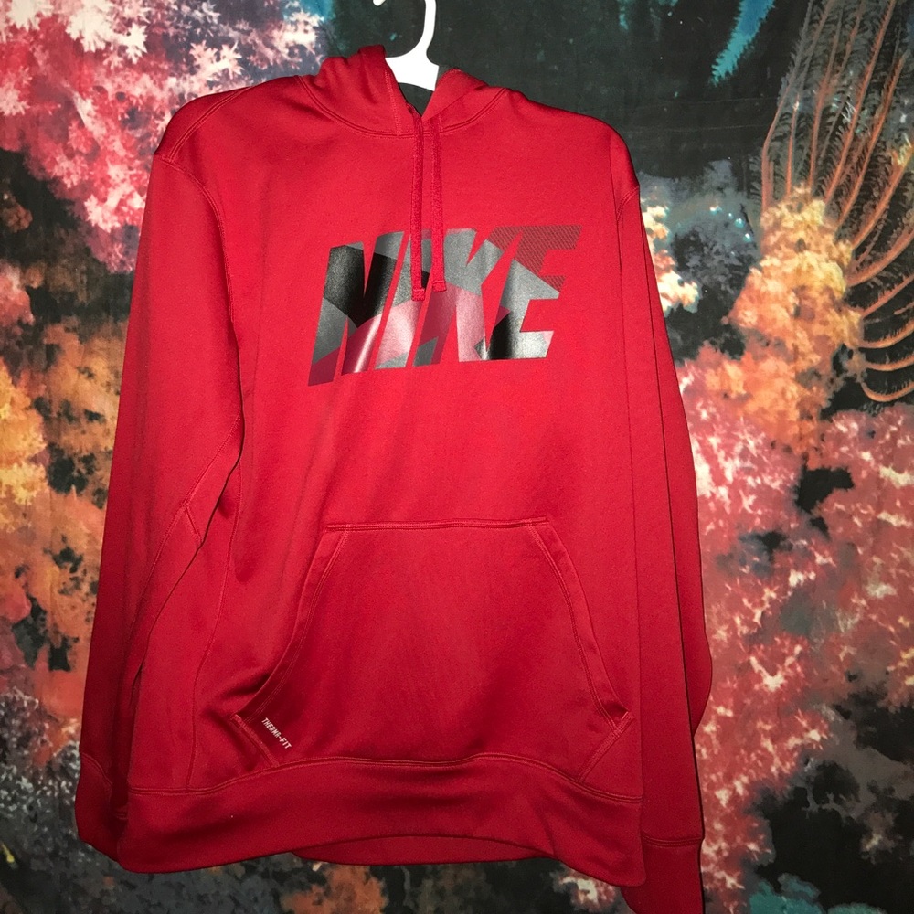 Red Nike hoodie