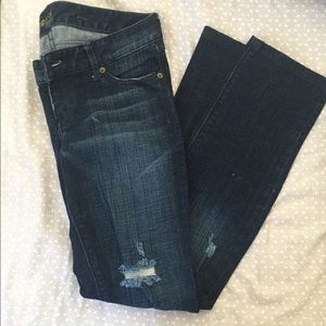 Express Dark Wash Distressed Jeans