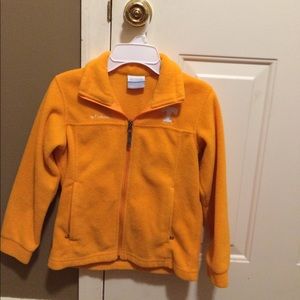 Youth Columbia orange zip up