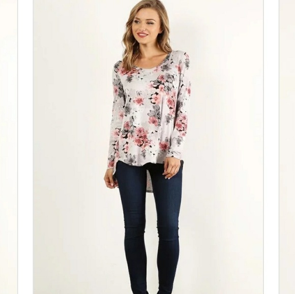 ππ₯β₯π₯FLORAL V-NECK - Picture 2 of 7