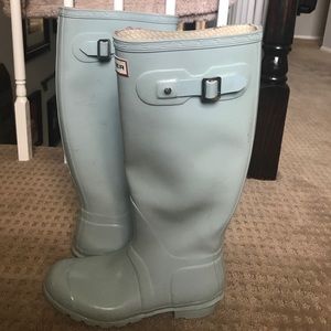 Baby Blue Hunter Rain Boots
