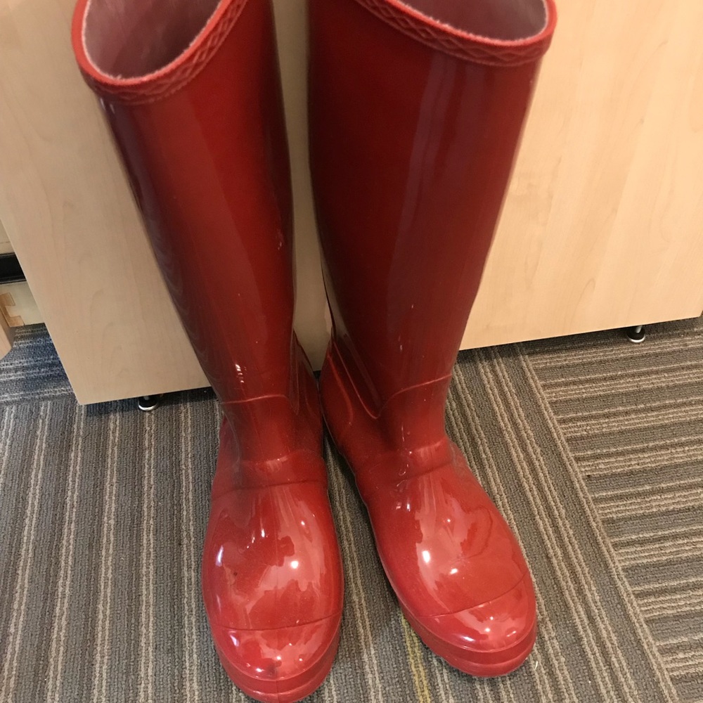 Red Rain Boots