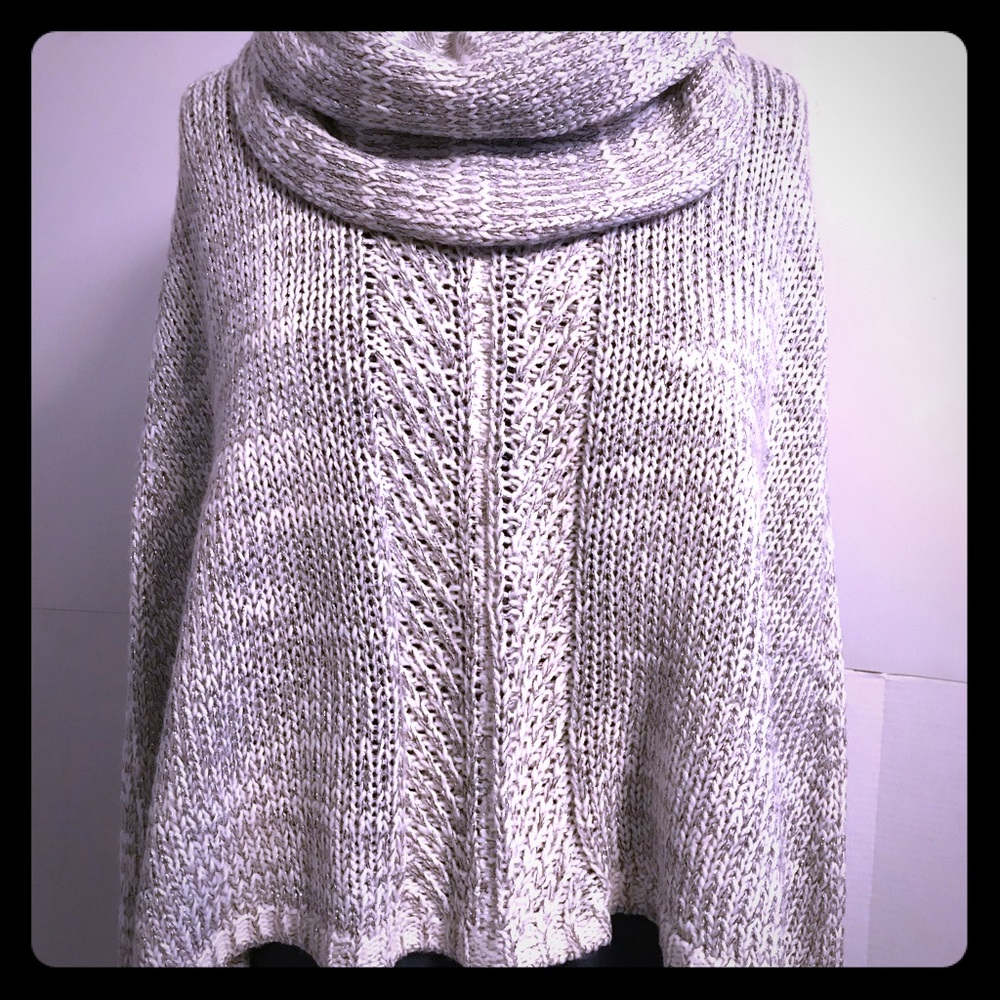 Poncho, Wool sweater, White House Black Market