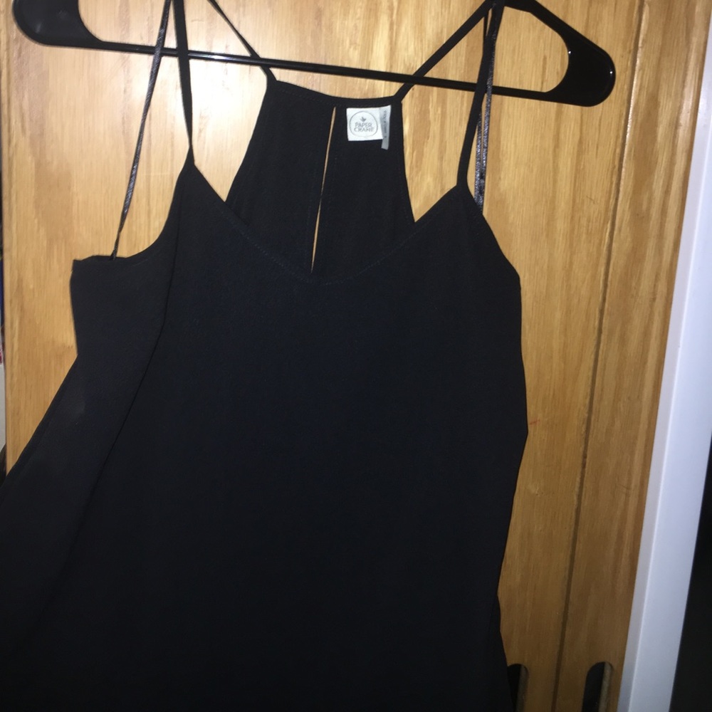 Black tank top with back keyhole