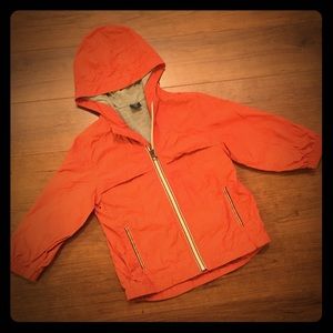 🦊 CUTE 4T BABY GAP Hooded Jersey-Lined Jacket