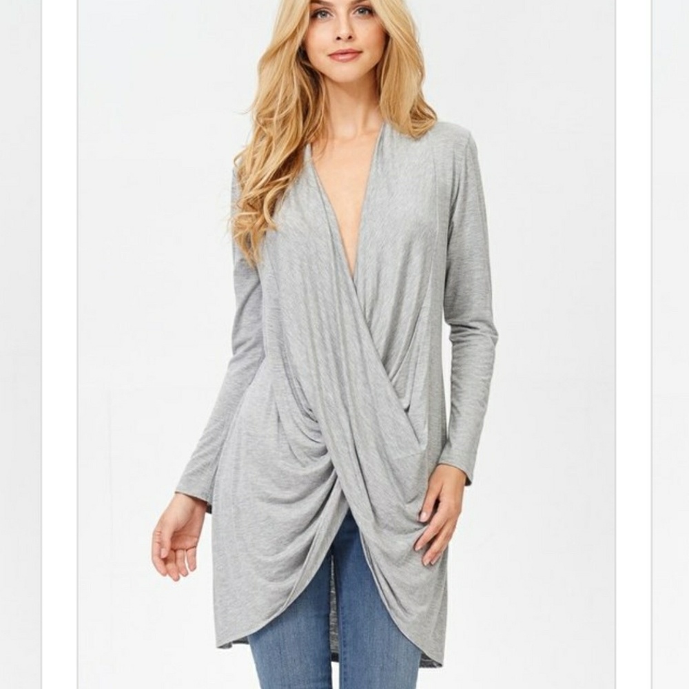 ☄Heather Gray Twist Front - Picture 6 of 6