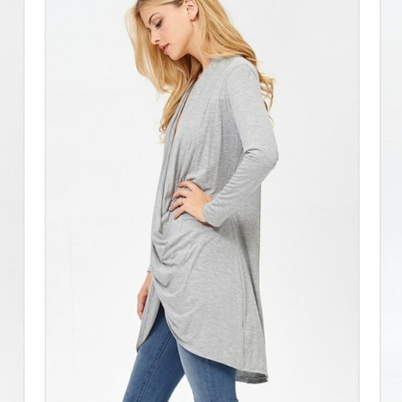 ☄Heather Gray Twist Front - Picture 3 of 6