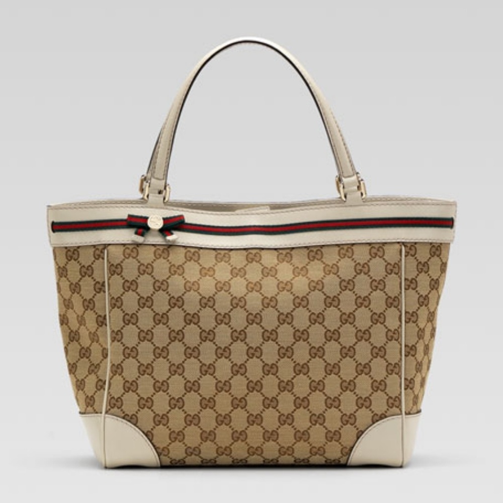 Medium Mayfair Tote Off White and tan