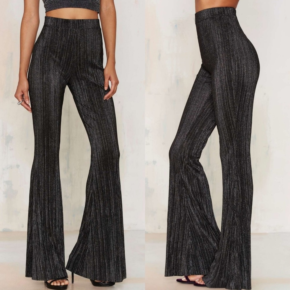 NWT NASTY GAL Pleated bell pants