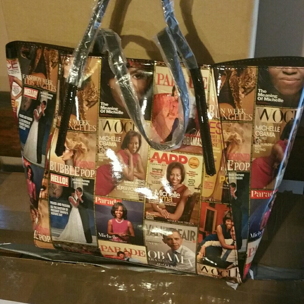 Beautiful Michelle Obama  tote vegan