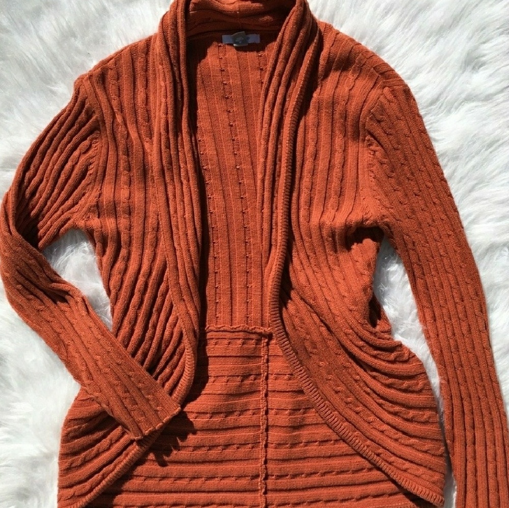 Pumpkin DressBarn open cardigan