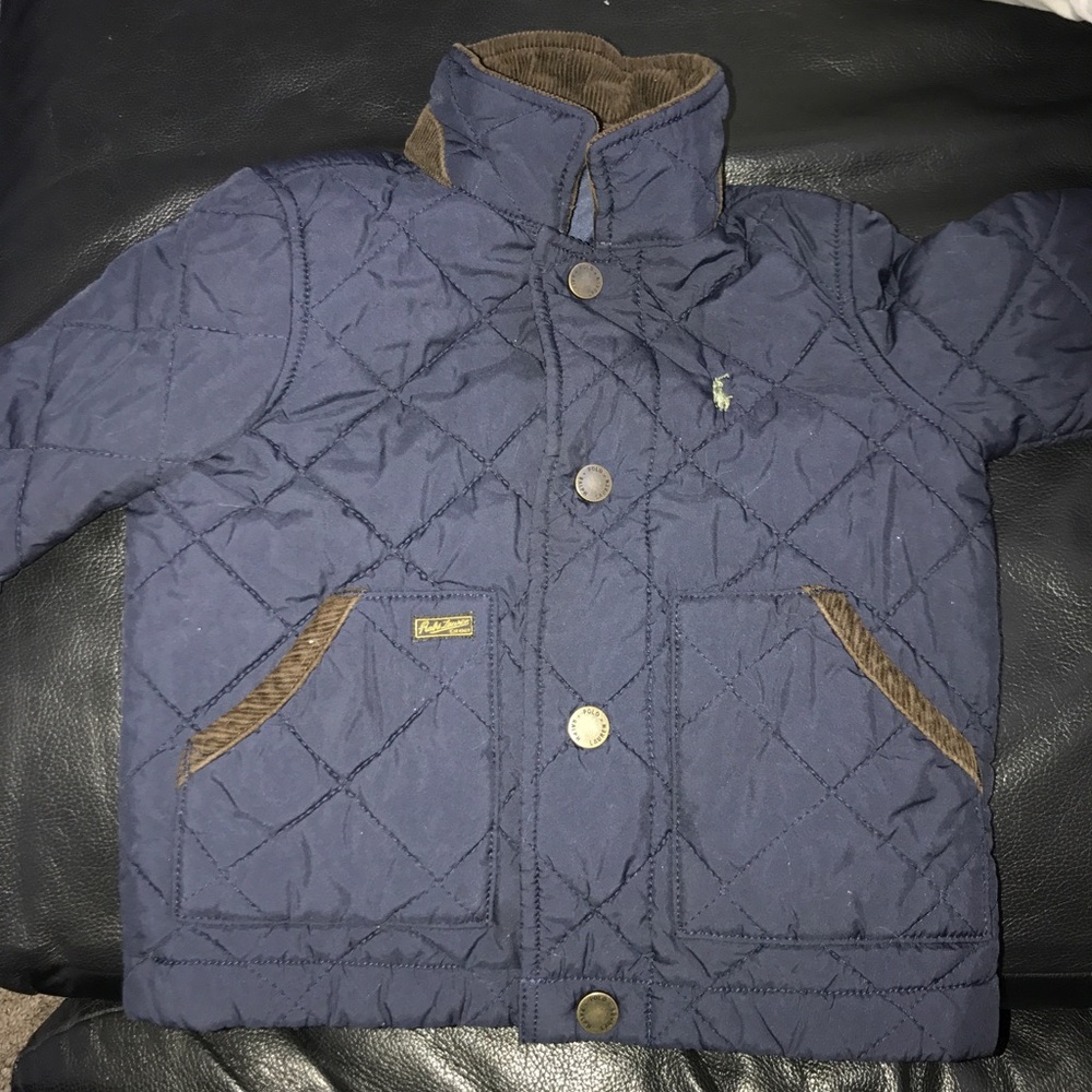 Ralph Lauren Baby Boy Navy Blue Quilted Jacket 9M